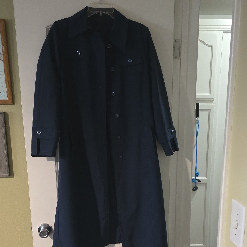 Elegant Women's Navy Trench Coat